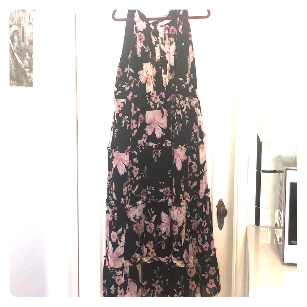 Eliza J 20W Navy Maxi Dress
